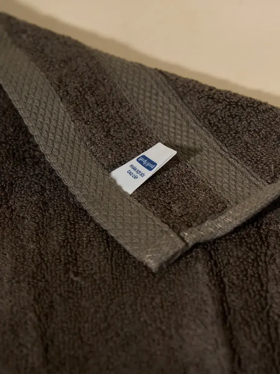 Khăn mặt sợi sồi mềm mịn combo 2 - KEM-GHI