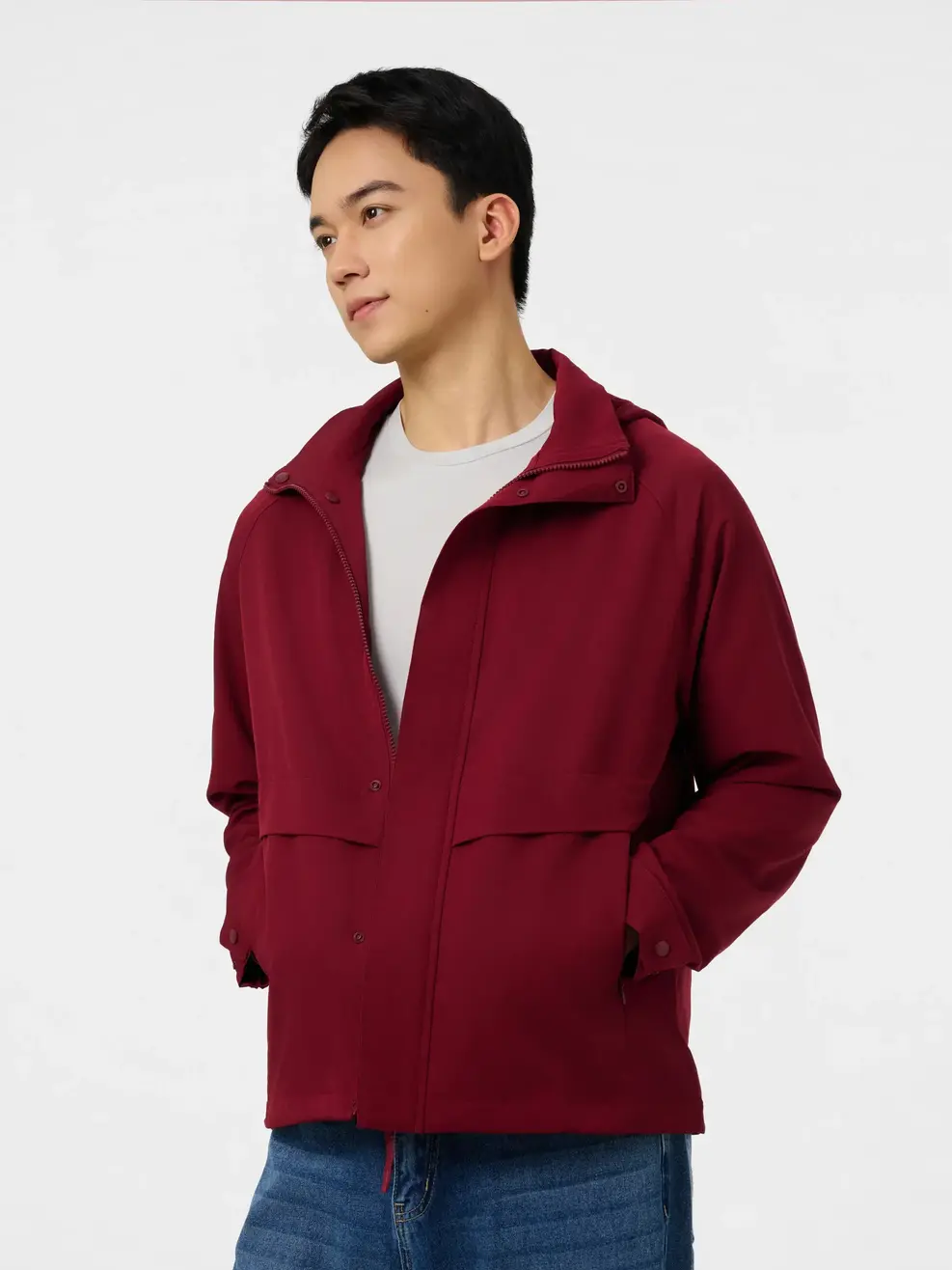 Áo Khoác Gió Nam 4C Plus Dáng Suông - ĐỎ 045 - M