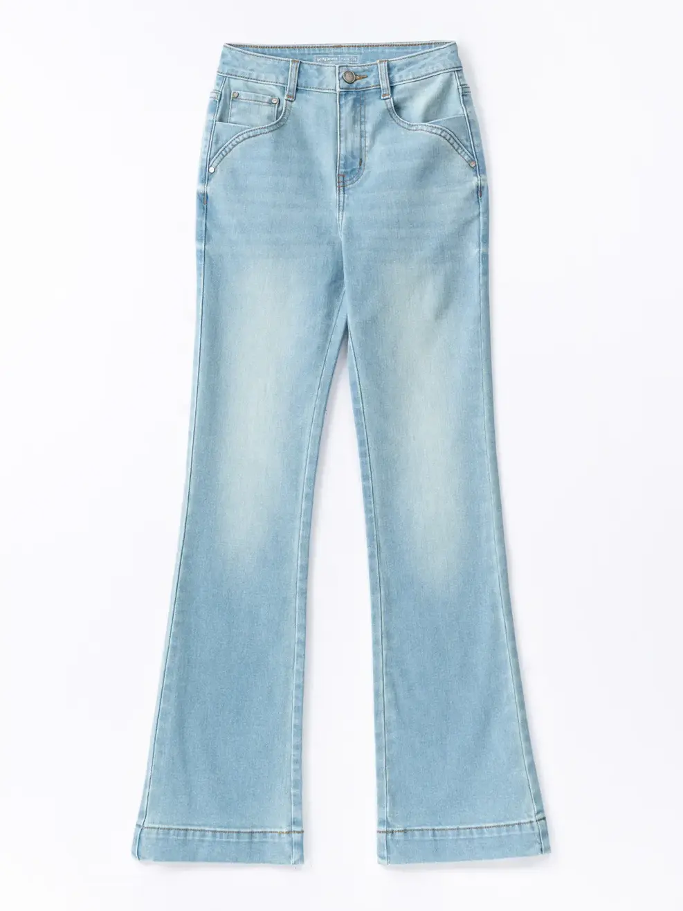 Quần Jean Nữ Ống Loe Gấu Nhăn - Xanh nhạt - 25