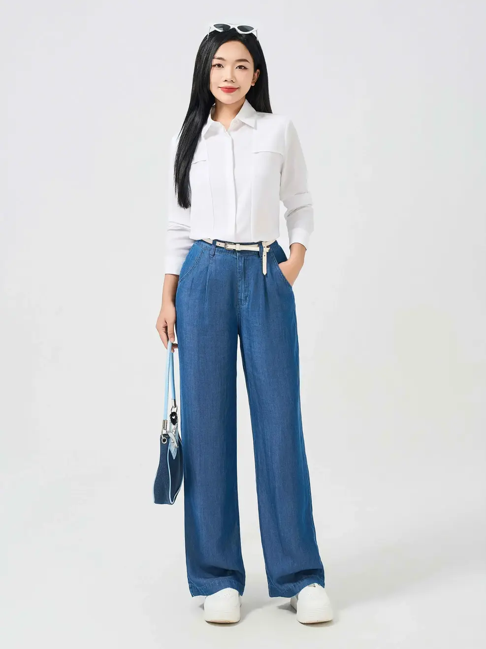 Áo Sơ Mi Tay Dài Nữ Thanh Lịch - Trắng - M