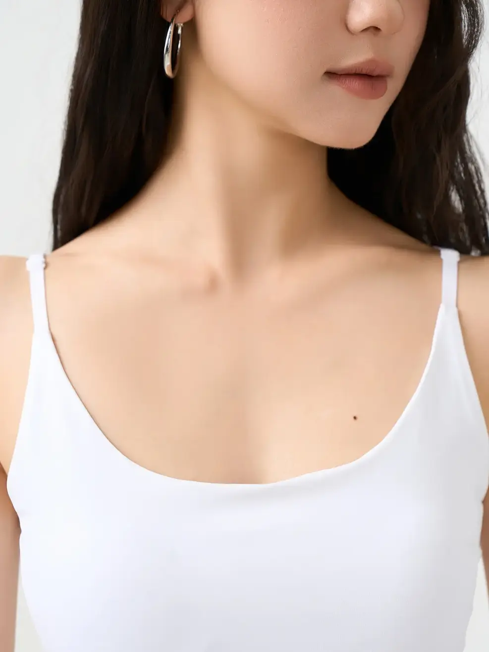 Áo hai dây bra nhẹ thoáng - Trắng 001 - L