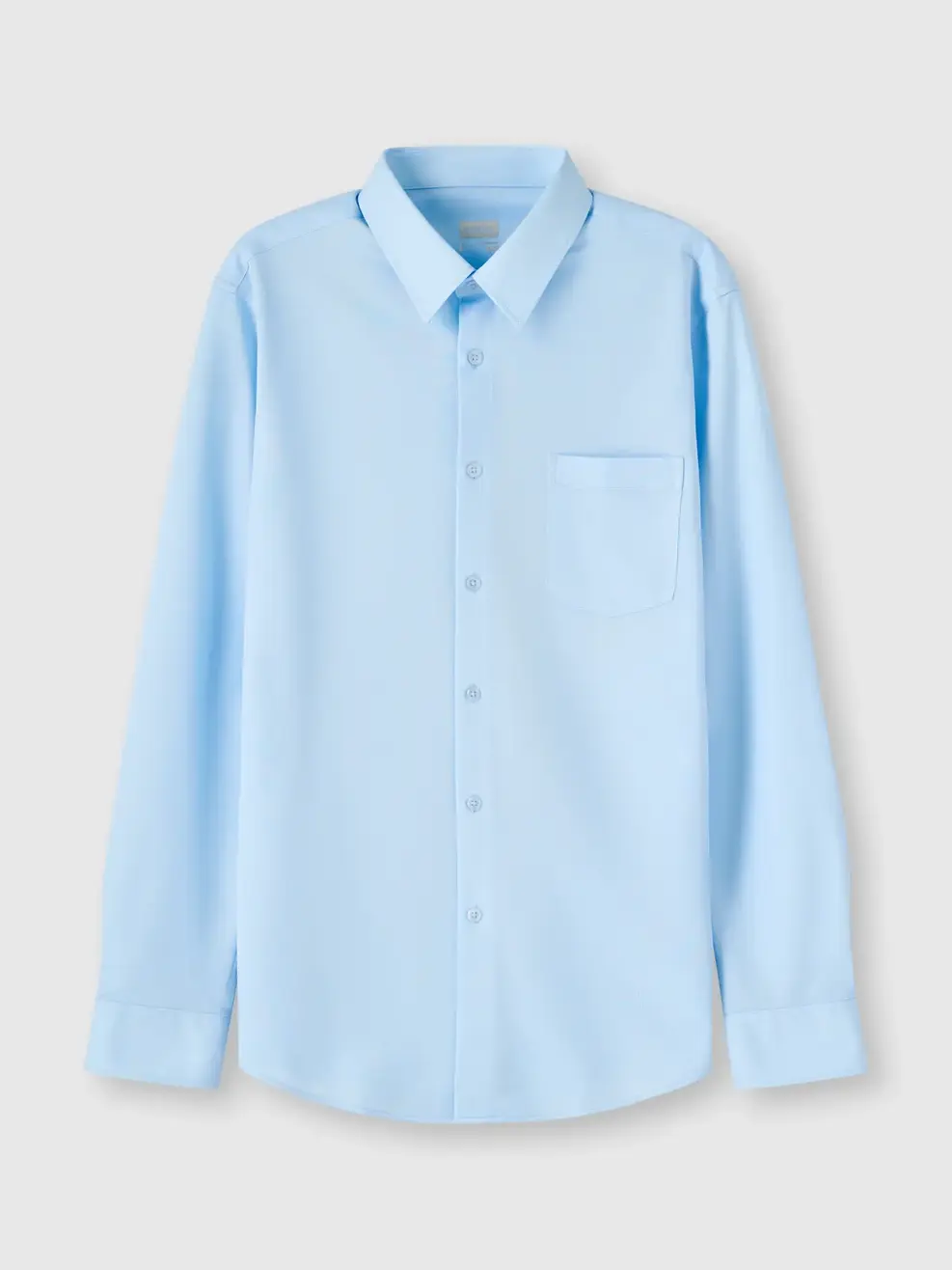 Áo Sơ-mi Nam Dài Tay Knit Túi Ngực - Xanh Da Trời 195 - XL