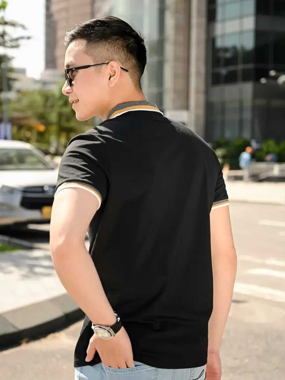 Polo phối bo 01 - Đen - L