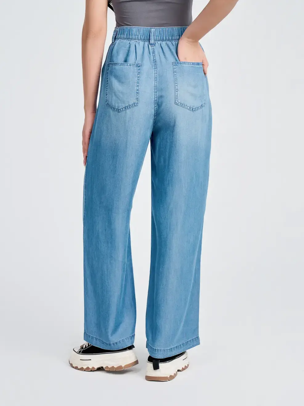 Quần Jeans Giấy Tencel Suông 1 Ly (QJN7062) - Màu chàm 003 - 27