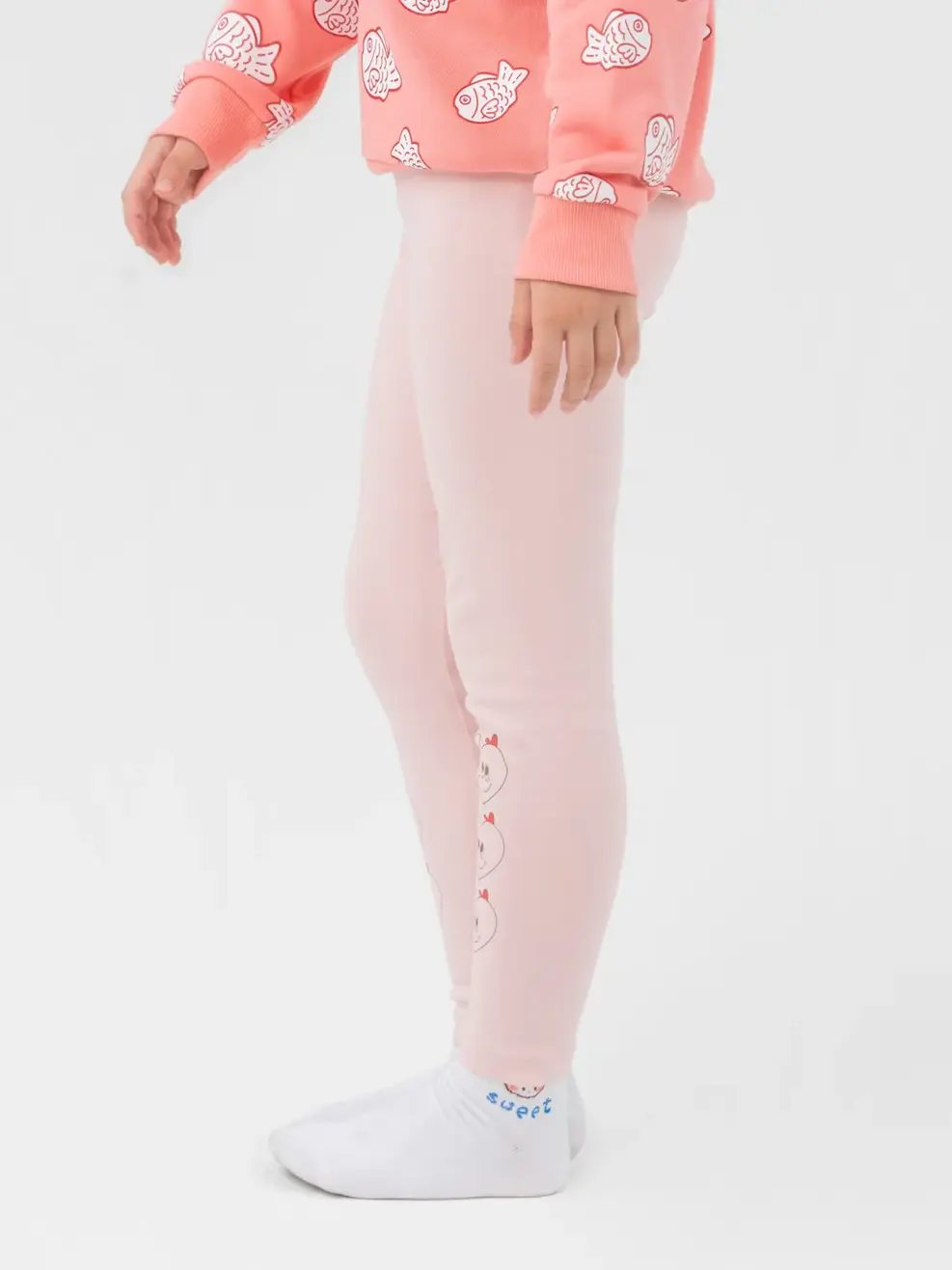 Quần Leging Bé Gái In Trái Tim - Hồng - 2