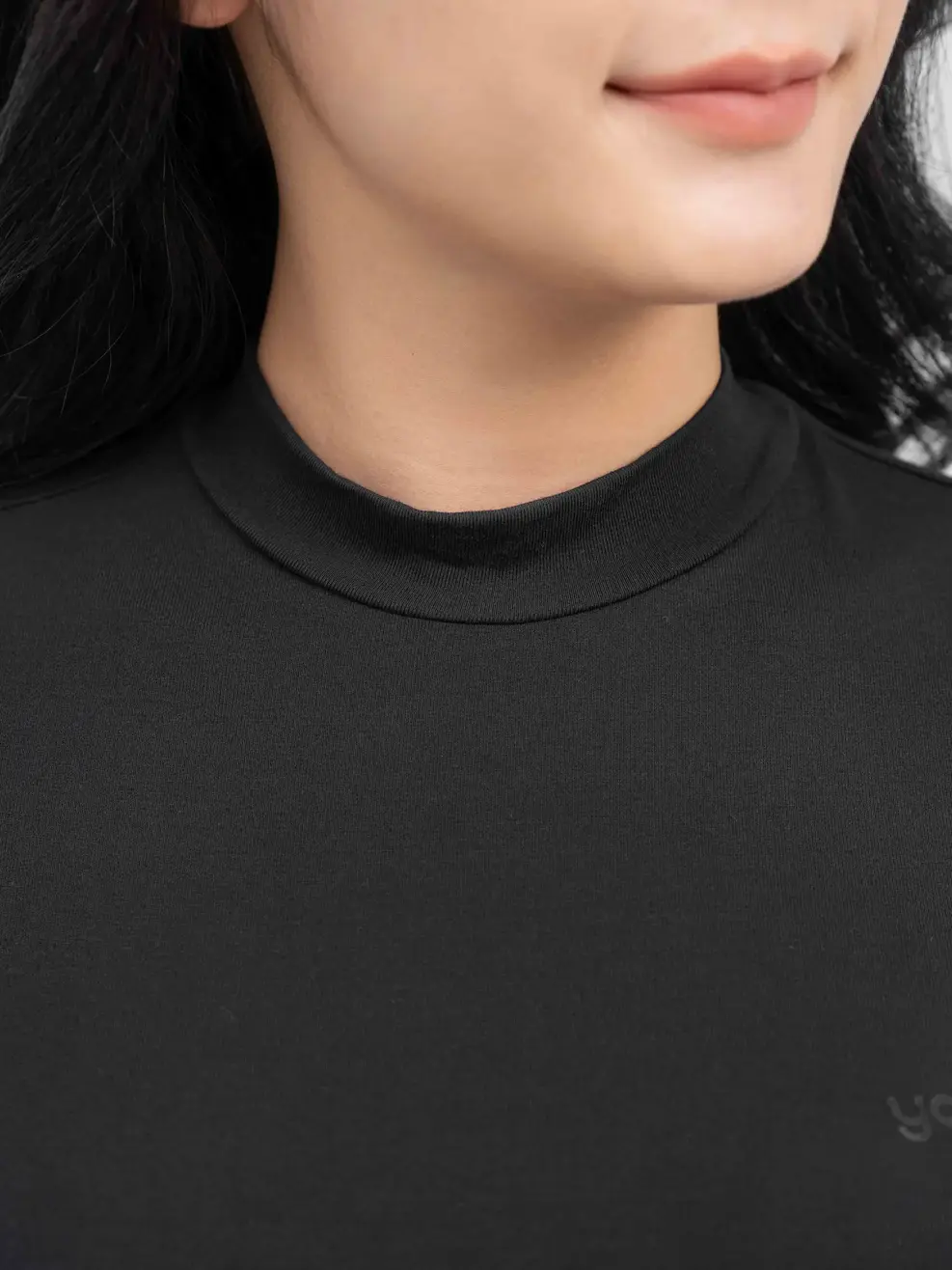 Áo Thu Đông Nữ Cổ 3cm - Đen - S