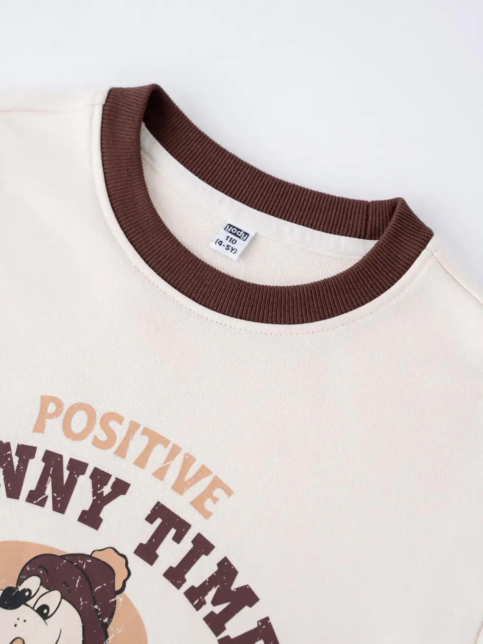 Áo Nỉ Cổ Tròn Funny Time - Nâu 121 - 104