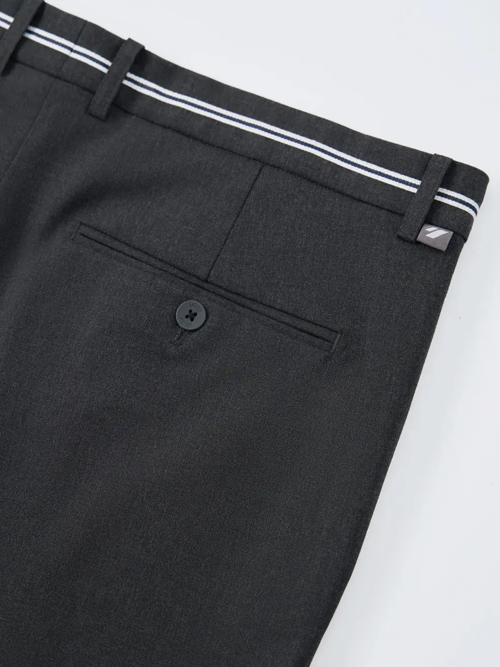 Quần Âu Nam Slim Fit Phối Cạp - Than chì 017 - 29