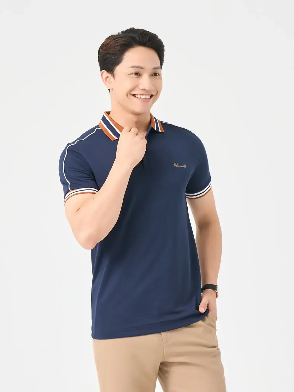 ÁO POLO NAM THÊU NGỰC - TÍM THAN 073 - M