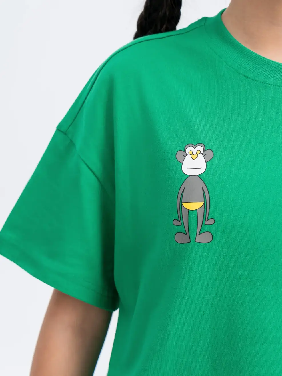 T-shirt Kid Lớn In Monkey - Xanh Lá - 10