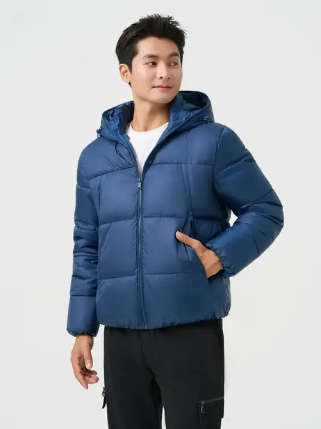 Áo Phao VIP Nam Mũ Liền Kéo Khóa Siêu Ấm