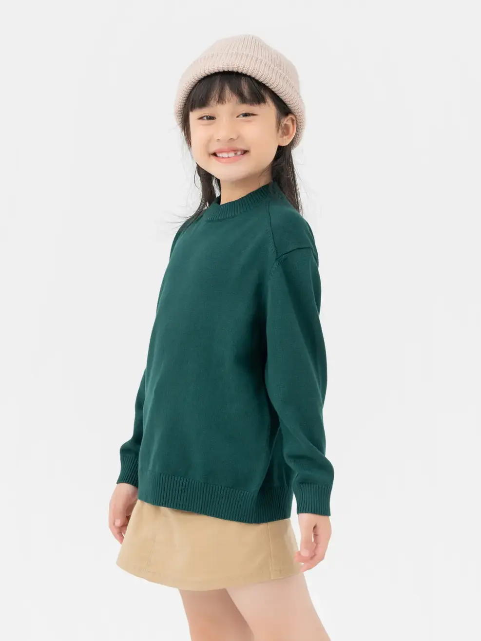 Áo Len Trẻ Em Viscose Cơ Bản - Xanh đậm - 6
