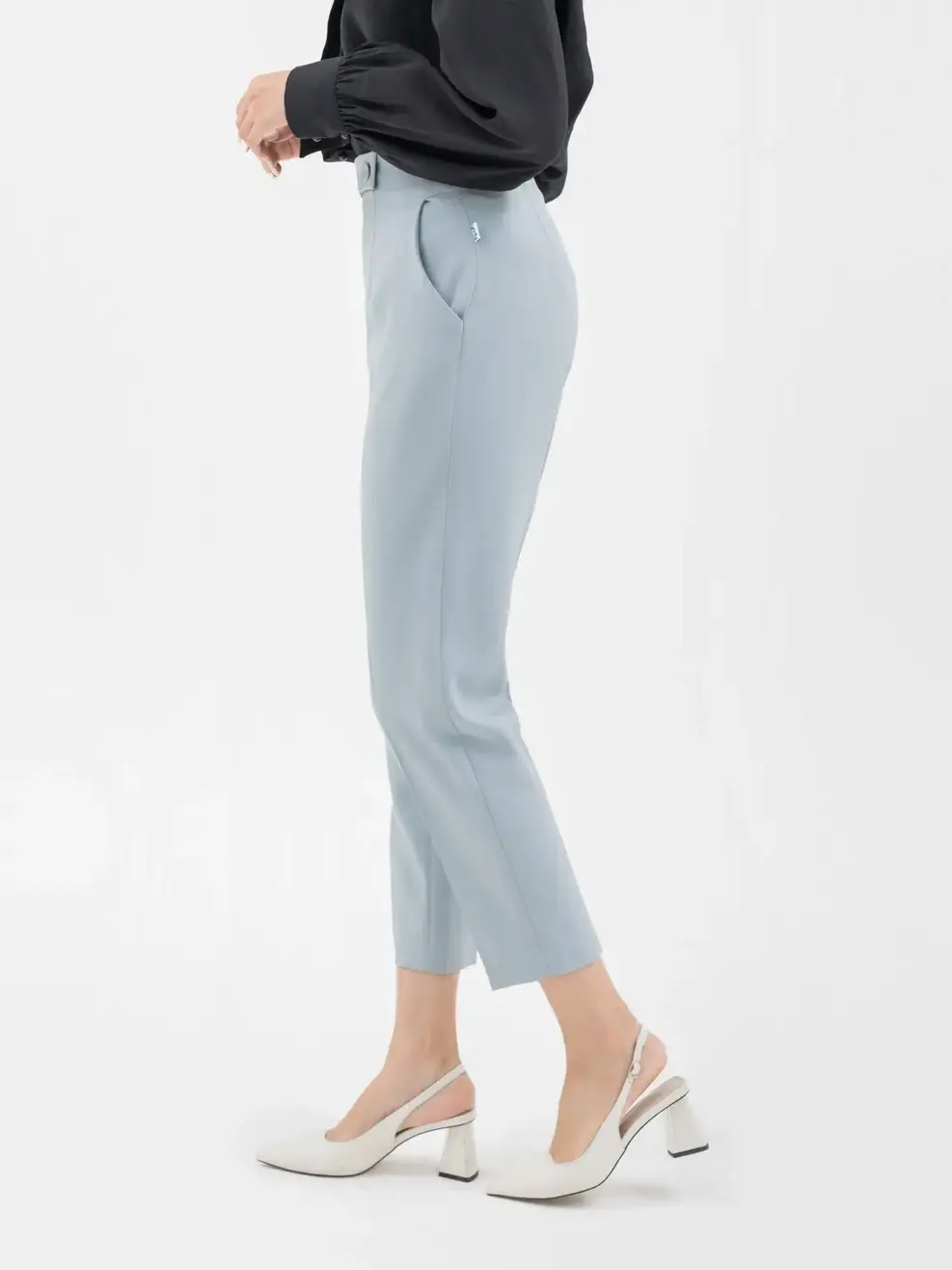 Quần Âu Nữ Dáng Côn Đai Cơi - Xanh - S