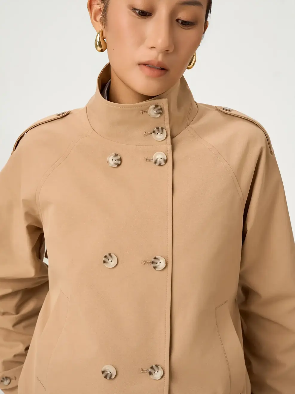 Áo Măng-tô TRENCH CASUAL - Màu nâu 020 - S