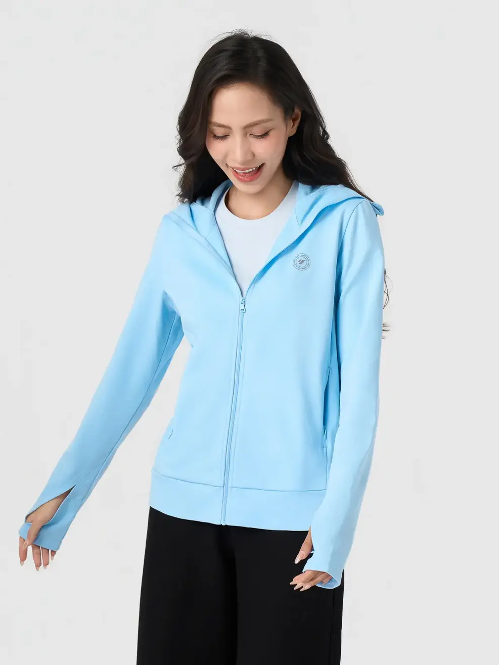 Áo Khoác Chống Nắng Nỉ Dày Dặn - Xanh Da Trời 240 - S