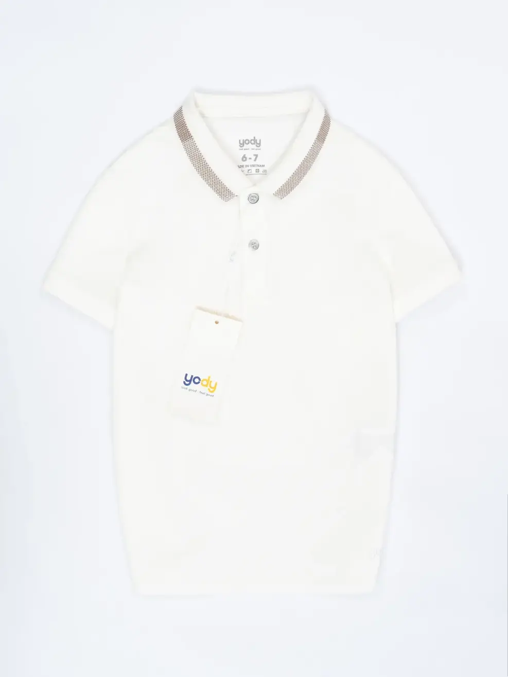 Áo Polo Trẻ Em Mắt Chim Bo PhốiKID3052) - Trắng - 12