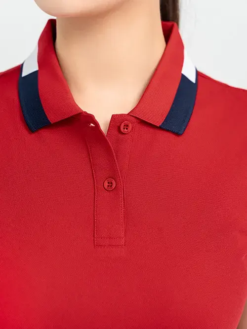 Áo Polo Cà Phê Tổ Ong Bo Phối Màu (APN6032) - Màu đỏ 001 - S