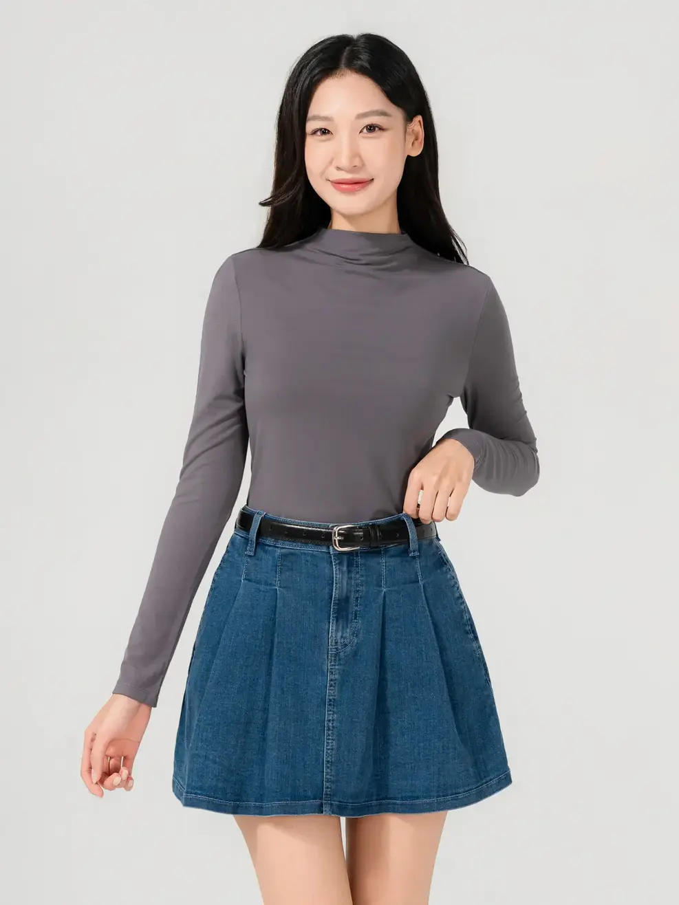 Áo Body Giữ Nhiệt Bamboo Cổ Leo - Xám 010 - S