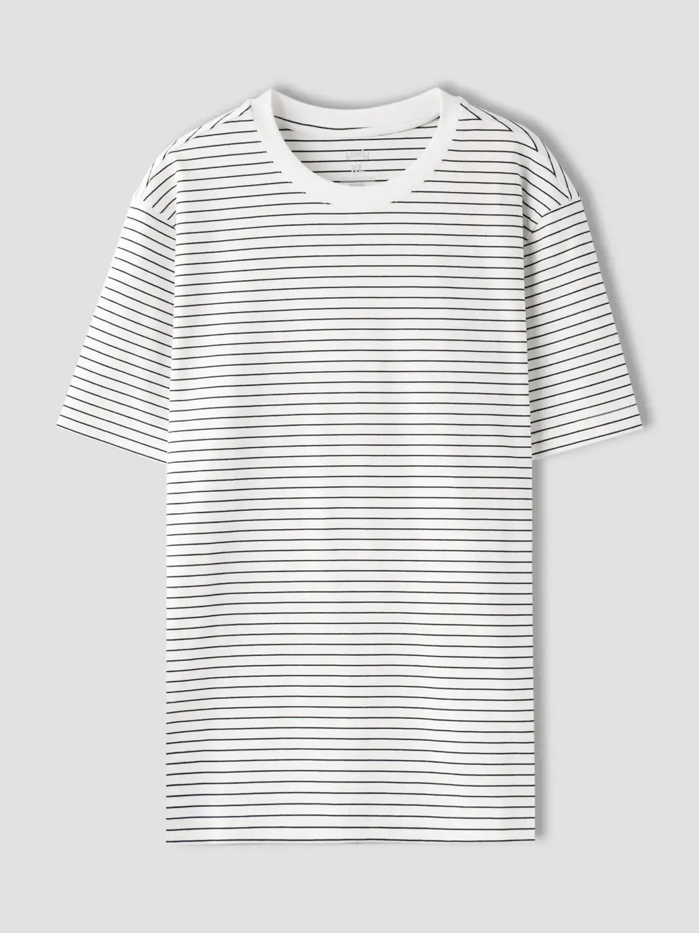 Áo Phông Nam Regular Họa Tiết Kẻ - TRẮNG KẺ 1 - M