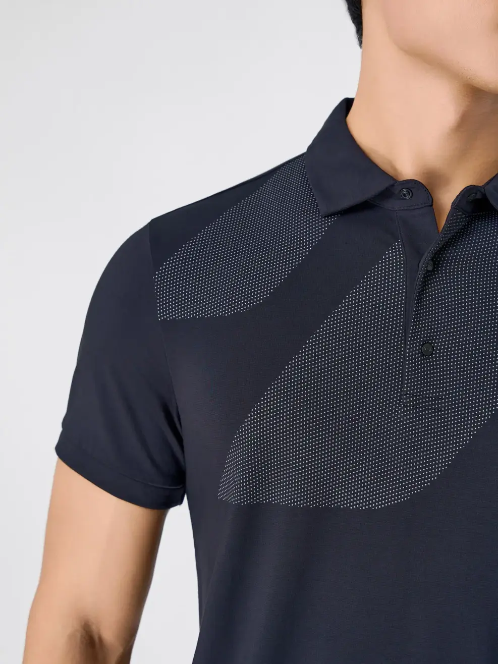 Áo Polo Nam Thể Thao In Hoạ Tiết - ĐEN 002 - S