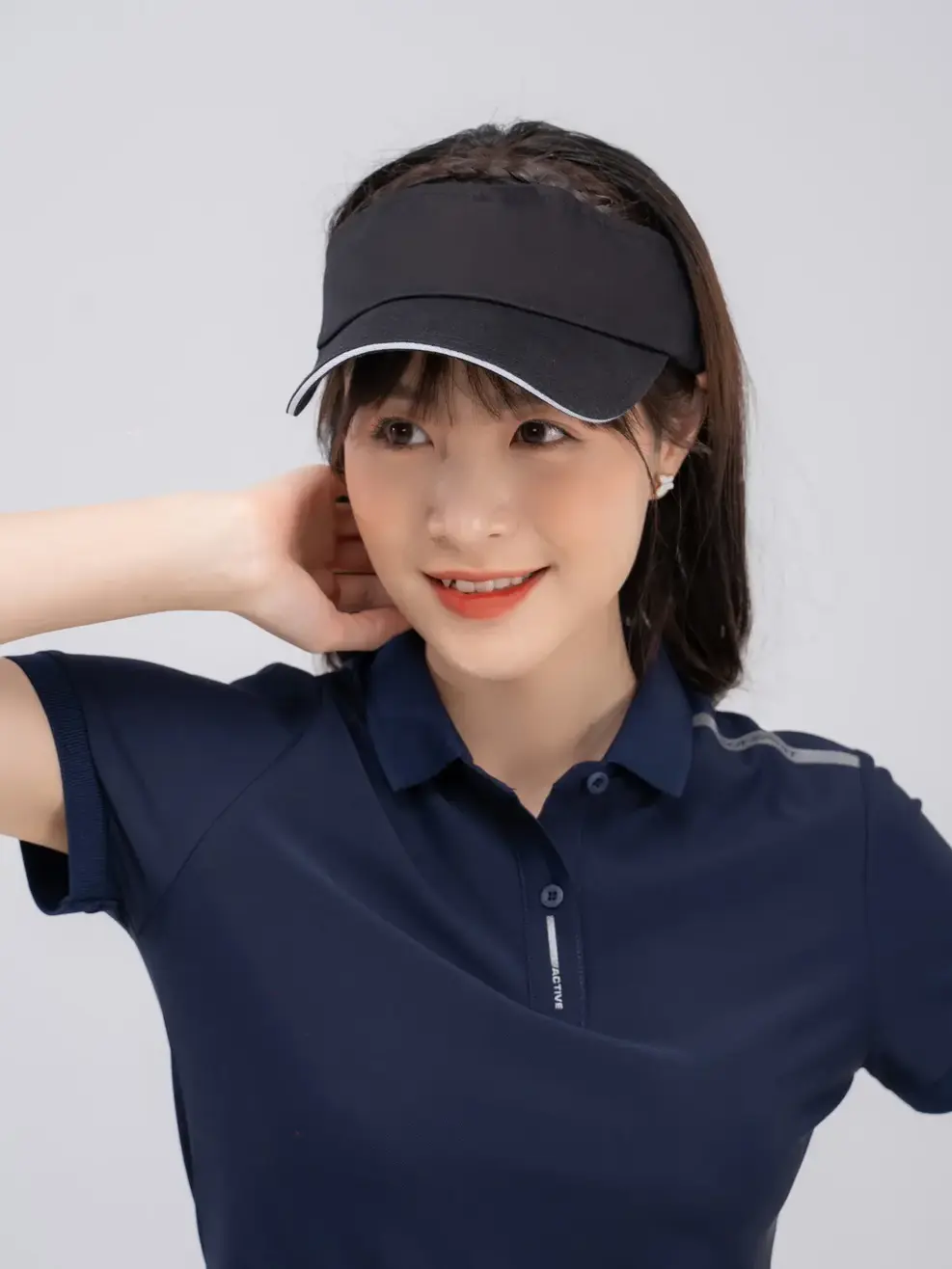Polo thể thao nữ airycool - Navy - S