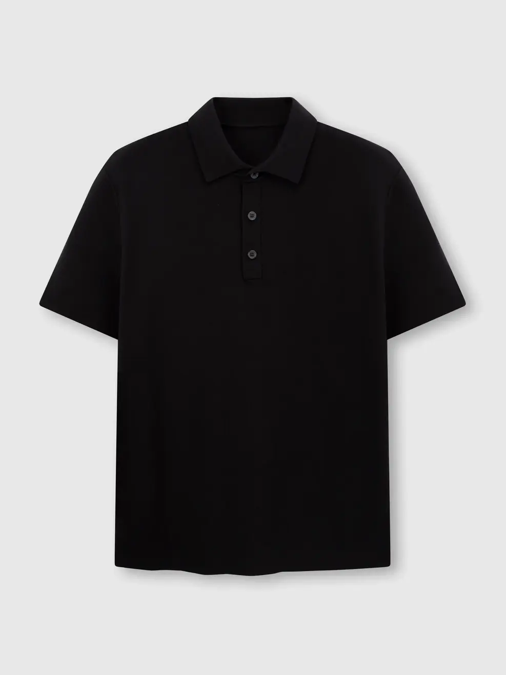 Áo Len Polo Nam Cổ 3 Cúc - Đen 001 - M