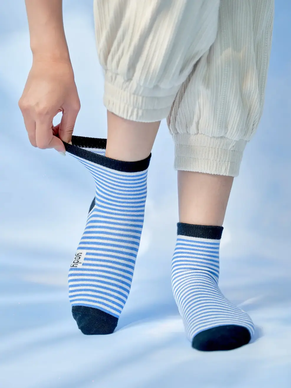 Tất Trẻ Em Phối Kẻ Nhỏ - Xanh da trời - 2-3
