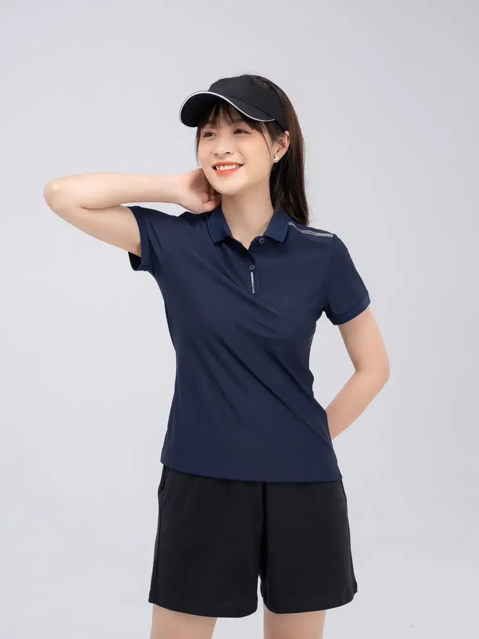 Polo thể thao nữ airycool - Navy - S