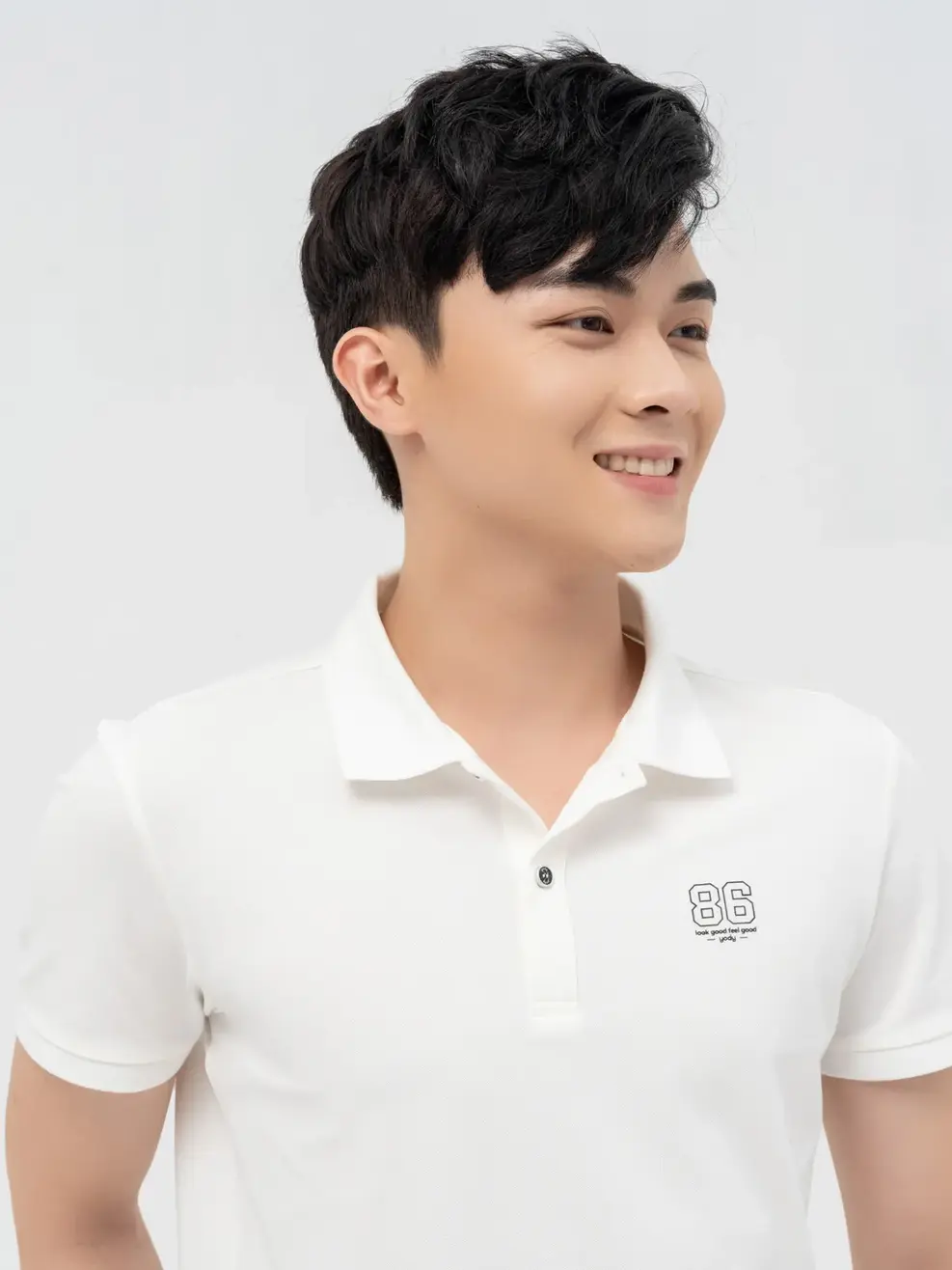Polo nam 86 - Trắng - 4XL