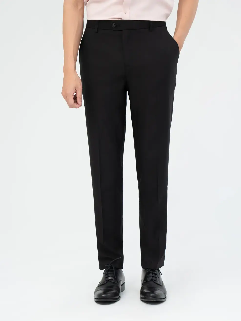 Quần Âu Nam Slim Nano Thêu Yody - Đen - 29