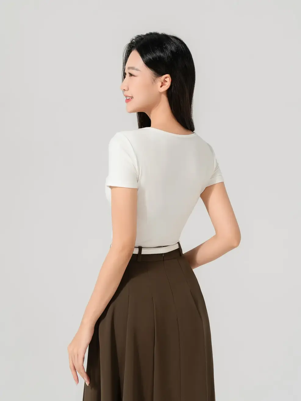 T-shirt Nữ  Cổ Rộng Crotop - Trắng - S