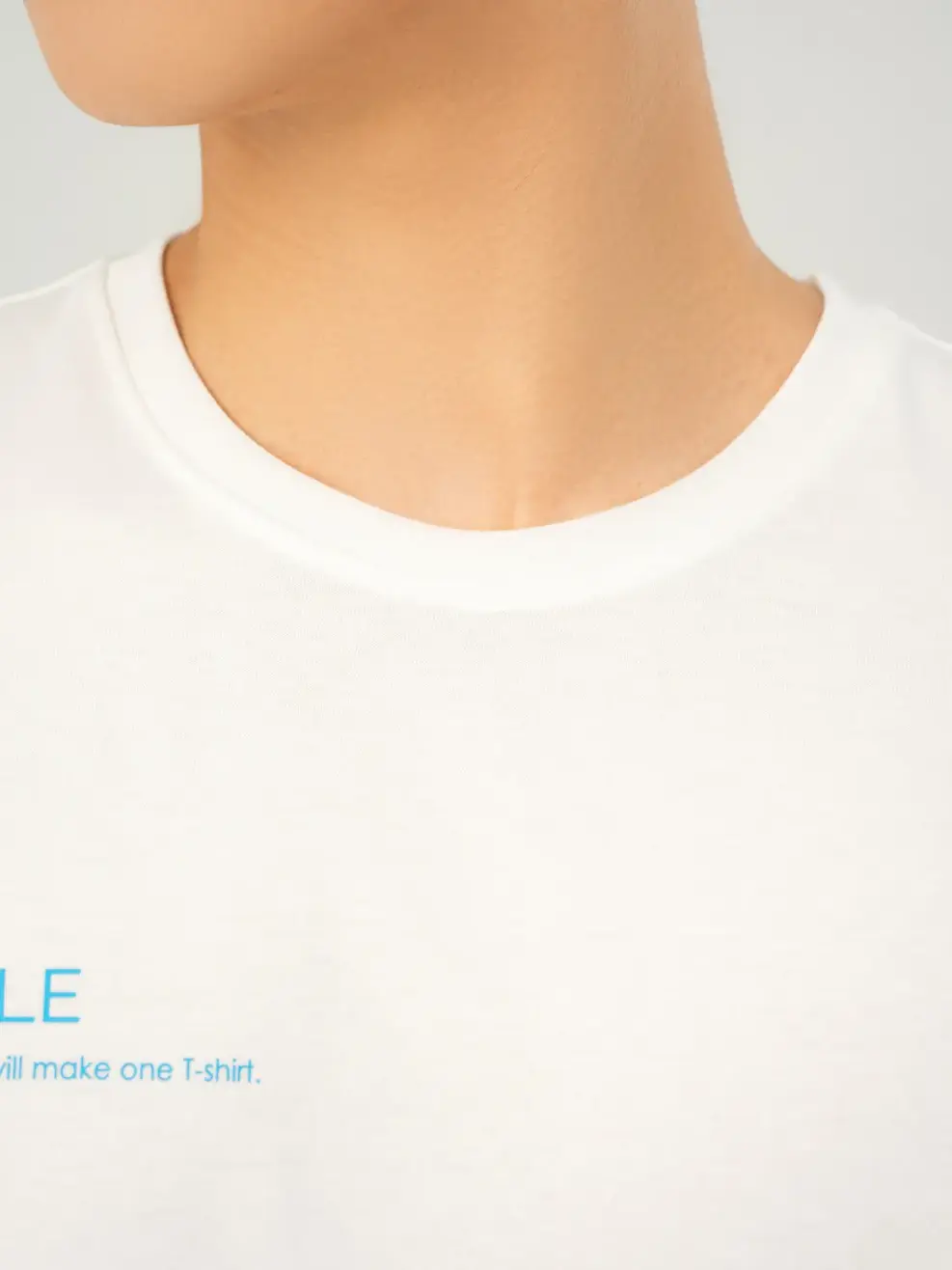 T-shirt Nam Yody Recycle In Ngực - Trắng 1 - M