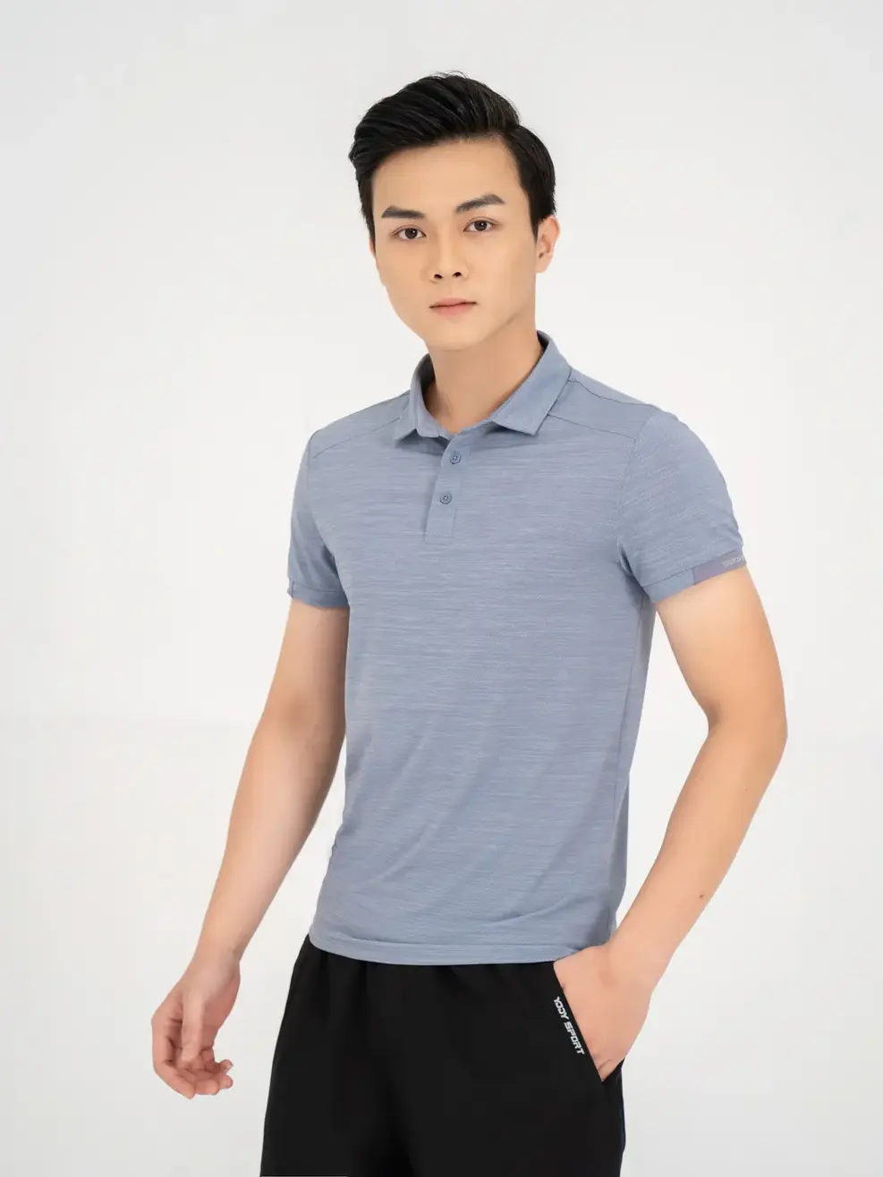Polo thể thao in phản quang - Ghi - M