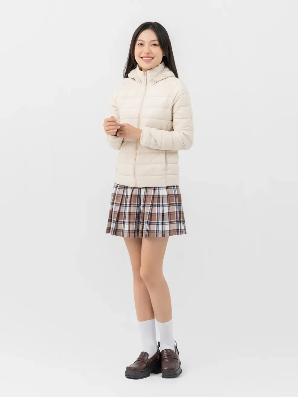 Áo Phao Nữ 3S Siêu Nhẹ Tay Raglan - Be - S