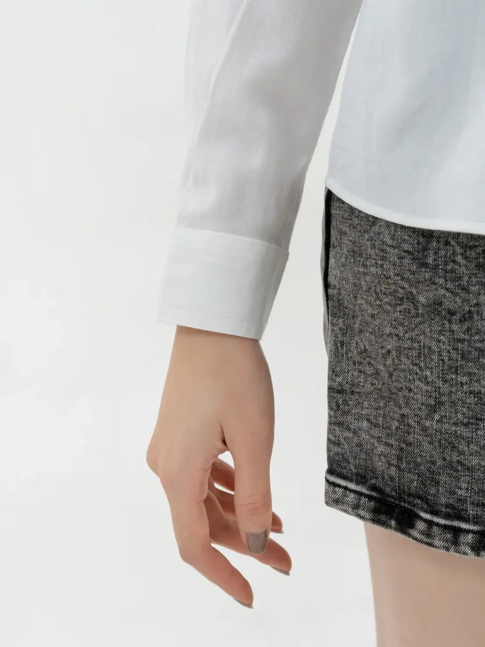 Áo Sơ Mi Tay Dài Nữ Túi Ốp - Trắng - S