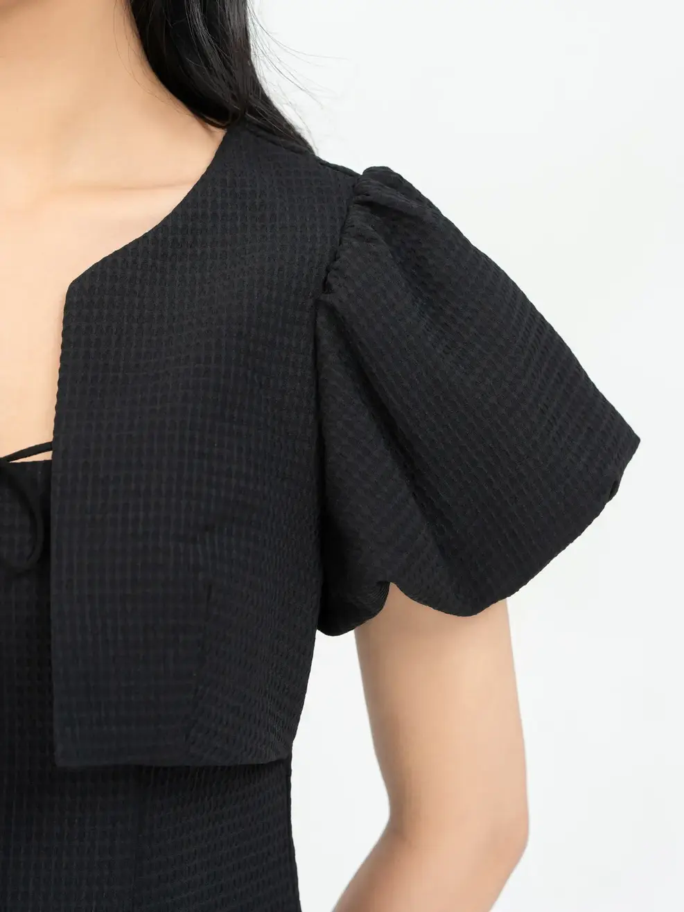 Váy A  Áo Croptop Xinh  Xắn - Đen - S