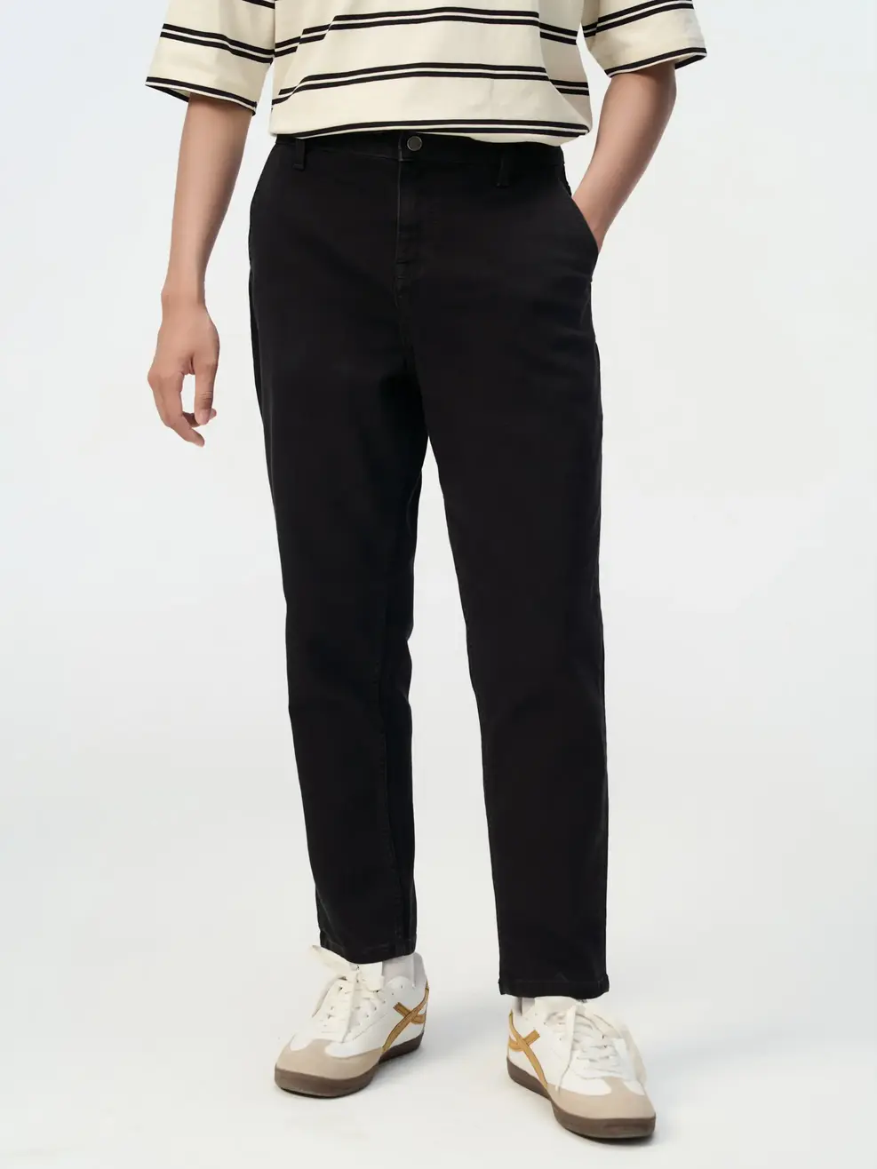 Quần Jeans Nam Baggy Đen Trơn - Đen 011 - 31