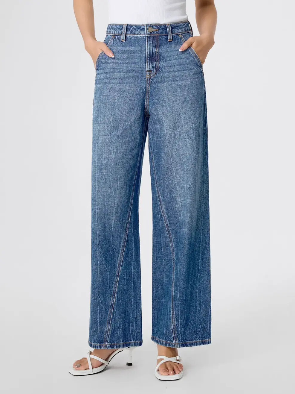 Quần Jeans Gai Xanh Ống Suông Vặn - Màu chàm 002 - 26