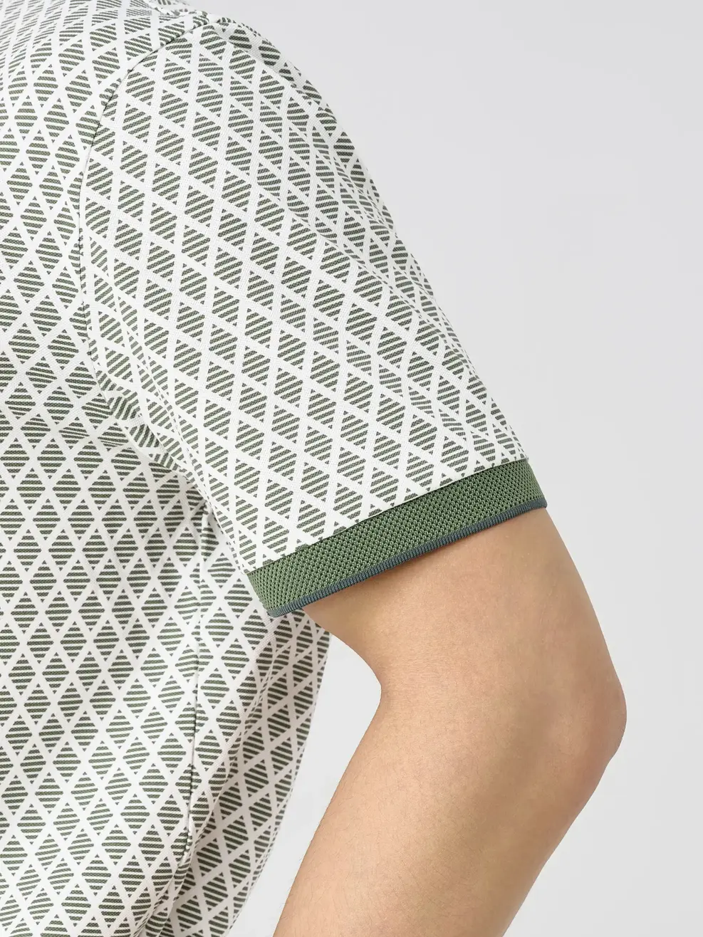 Áo Polo Nam Slim Họa Tiết In Tràn - Hoạ Tiết Xanh Lá 064 - S