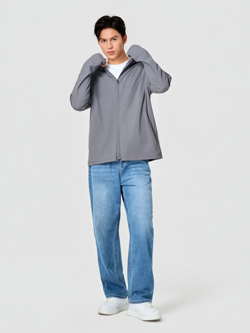 Áo Khoác Chống Nắng thời trang mũ liền - Chì 023 - XL