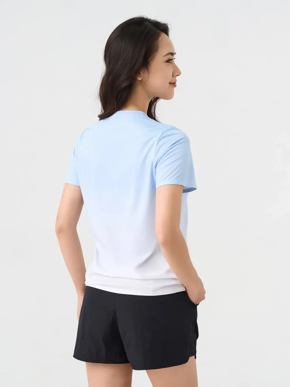 Quần Shorts Nữ thể thao lưng cao vải gió - ĐEN 002 - S