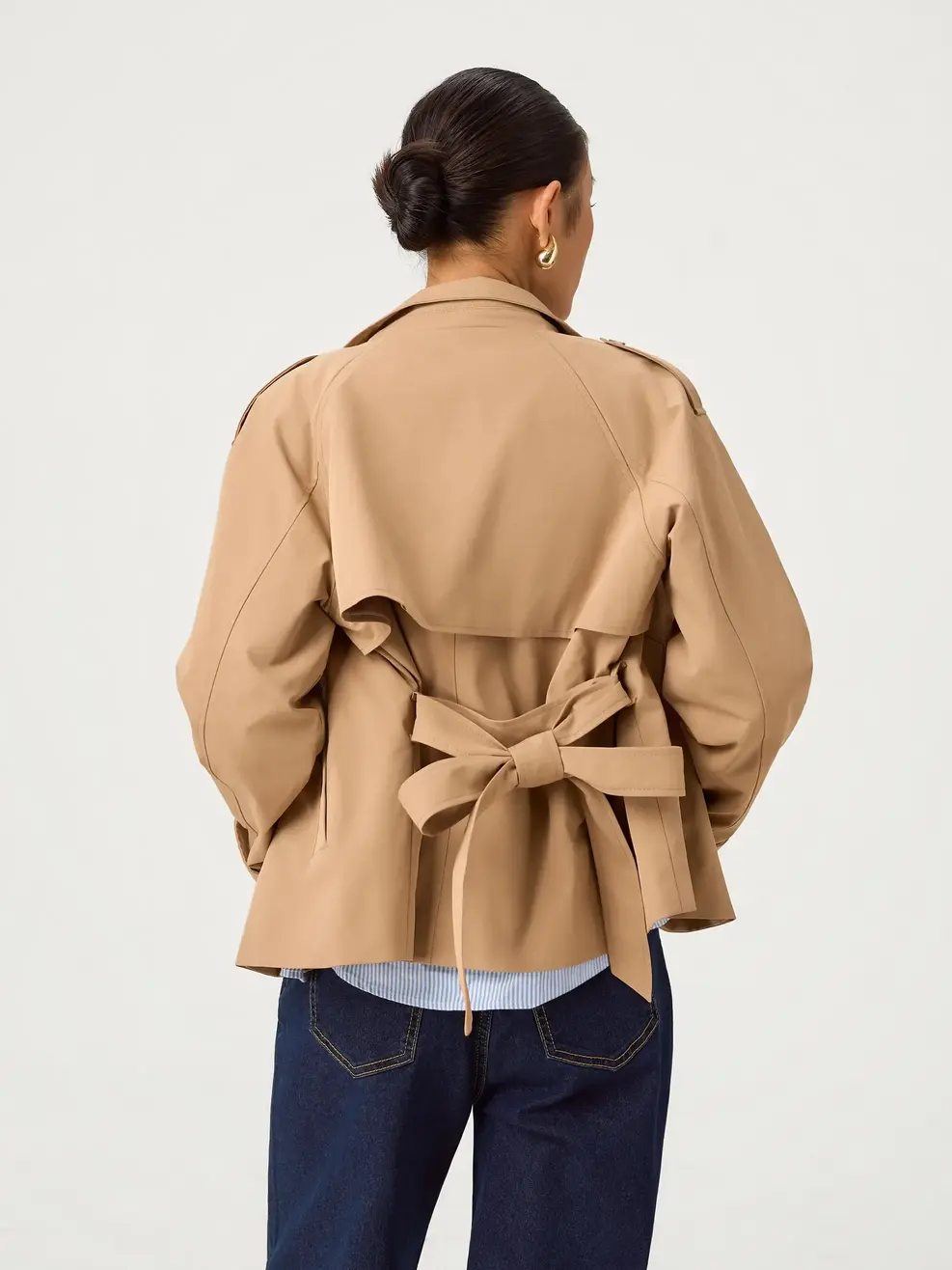 Áo Măng-tô TRENCH CASUAL - Màu nâu 020 - S