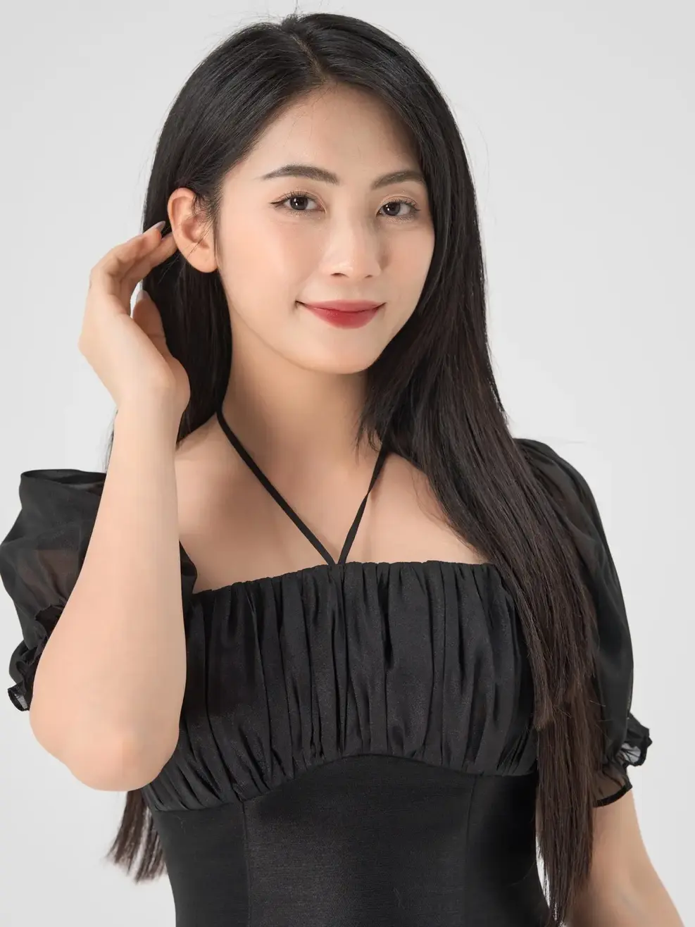 Đầm Tiệc Nữ Nhún Ngực - Đen - S