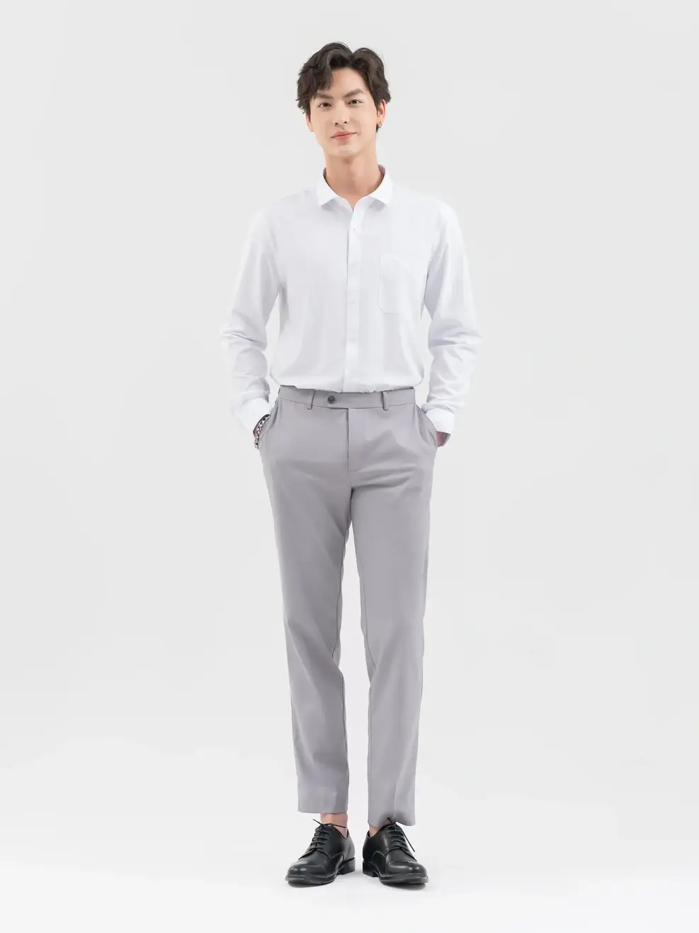 Quần Âu Nam Cạp Di Động - Xám - 29