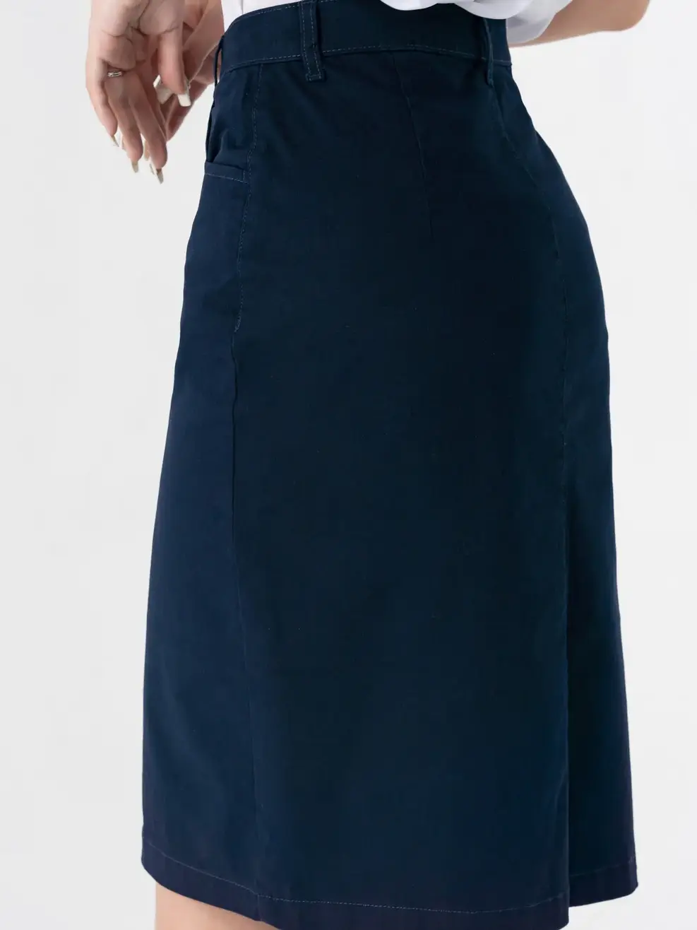 Chân ôm dài khaki xẻ - Tím than - 28