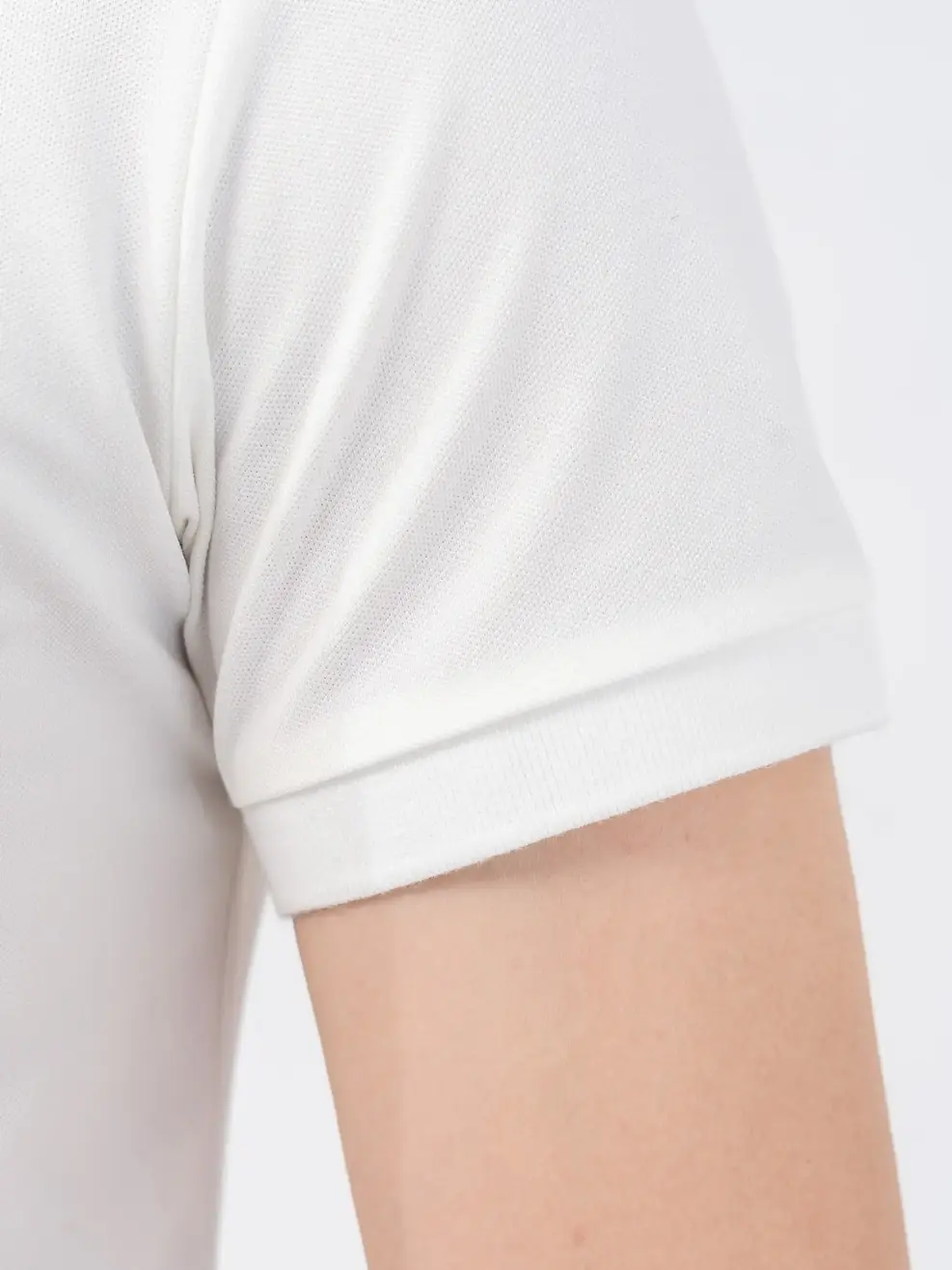 Polo nam thêu ngực - Trắng - XL