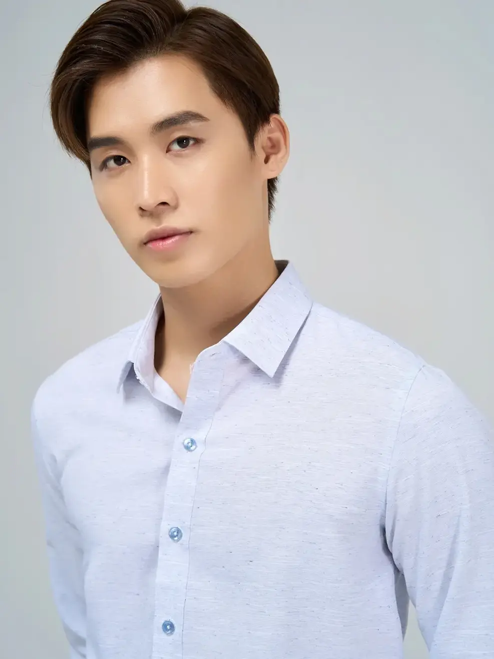 Sơ mi nam hàu dài tay - Xanh đậm - M