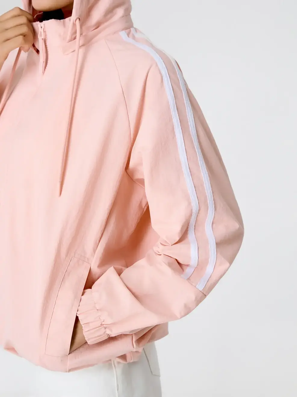 Áo Khoác Gió Nữ Dáng Rộng Phối Dây Dệt - hồng 047 - S