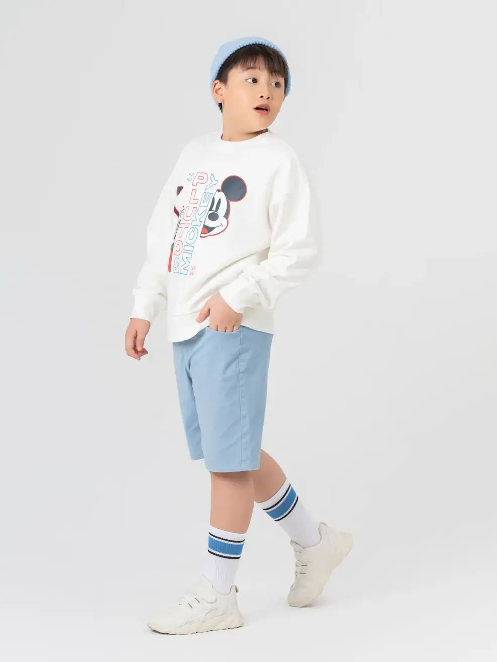 Áo Dài Tay Kid Mickey Friends							 - Trắng. - 10