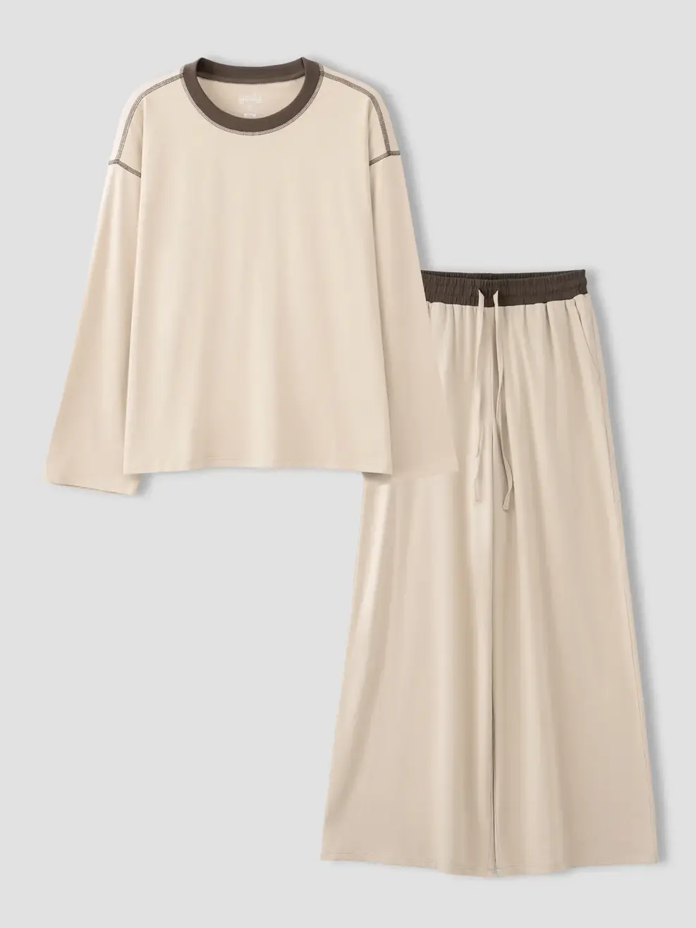 Bộ Đồ Nữ Dáng Suông Phối Màu - Be 012 - XS